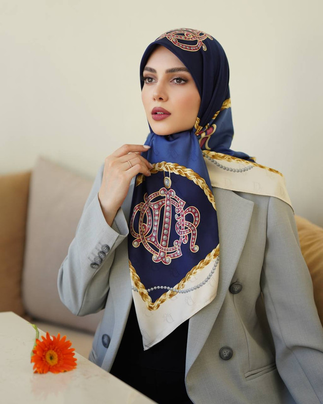 روسری ابریشم ژاکارد وارداتی