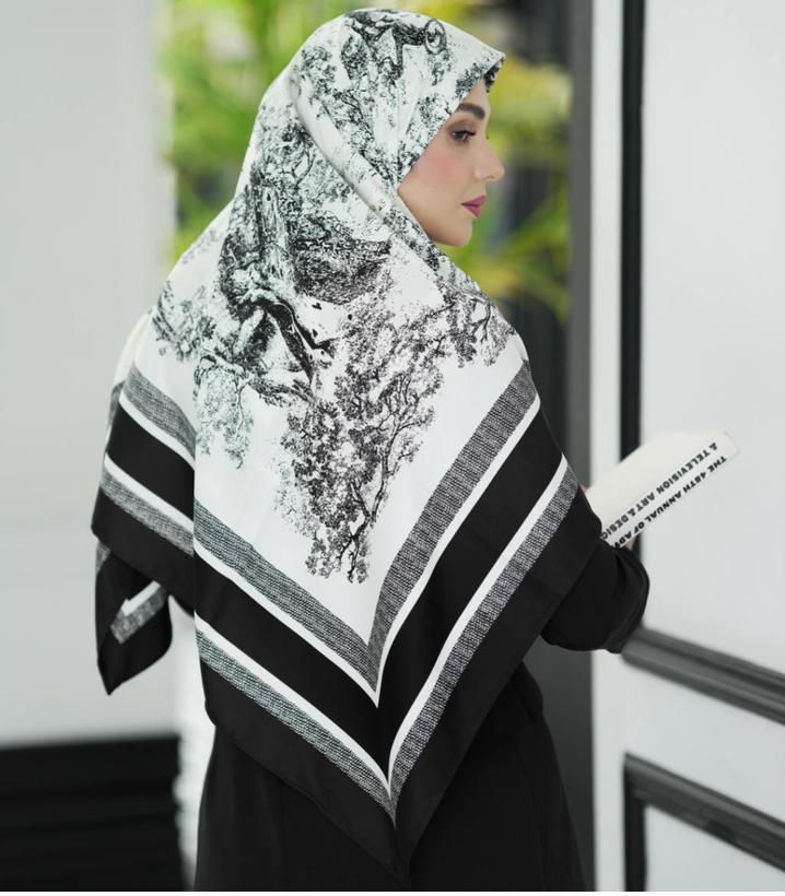 روسری ابریشم ژاکارد