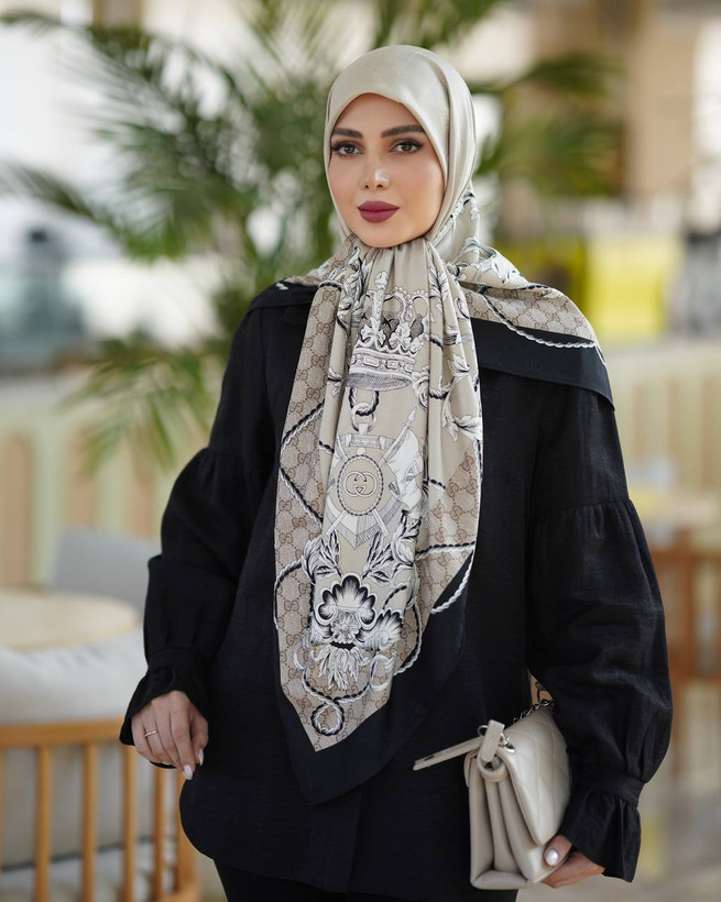 روسری ابریشم ژاکارد