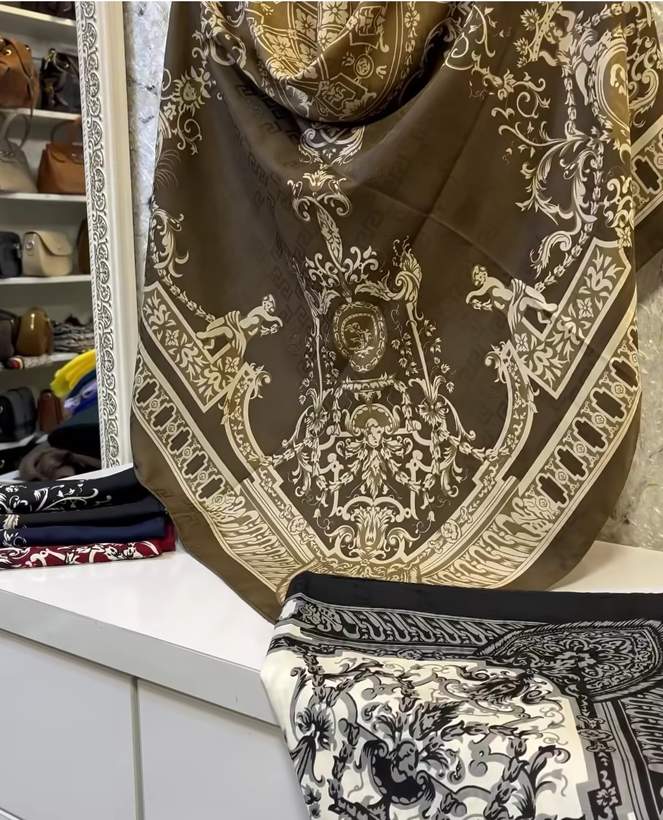روسری ابریشم ژاکارد وارداتی