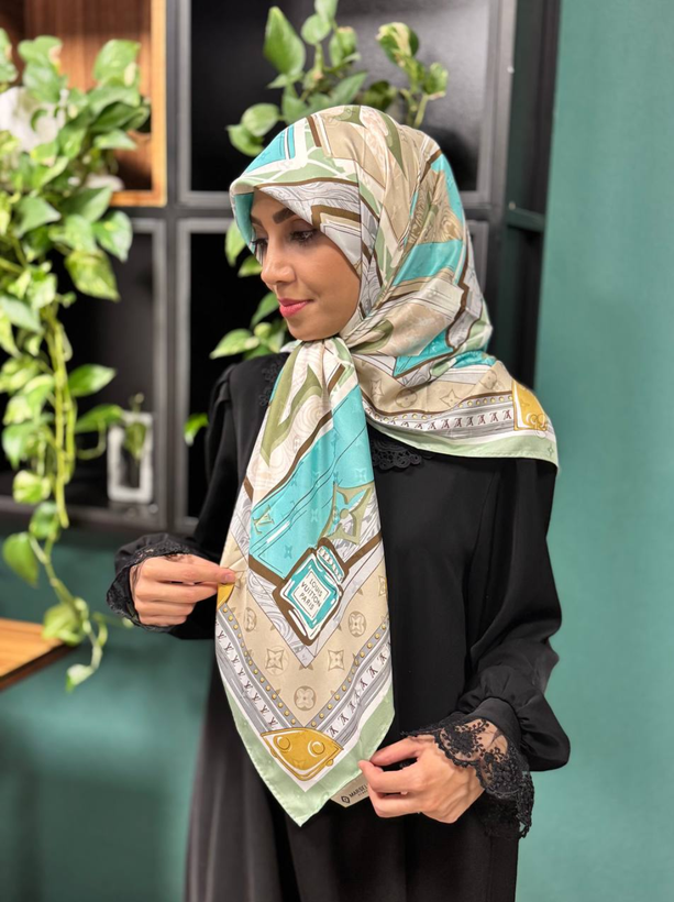 روسری ابریشم ژاکارد وارداتی