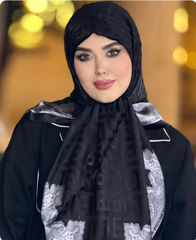 روسری مشکی کاردیون ترک