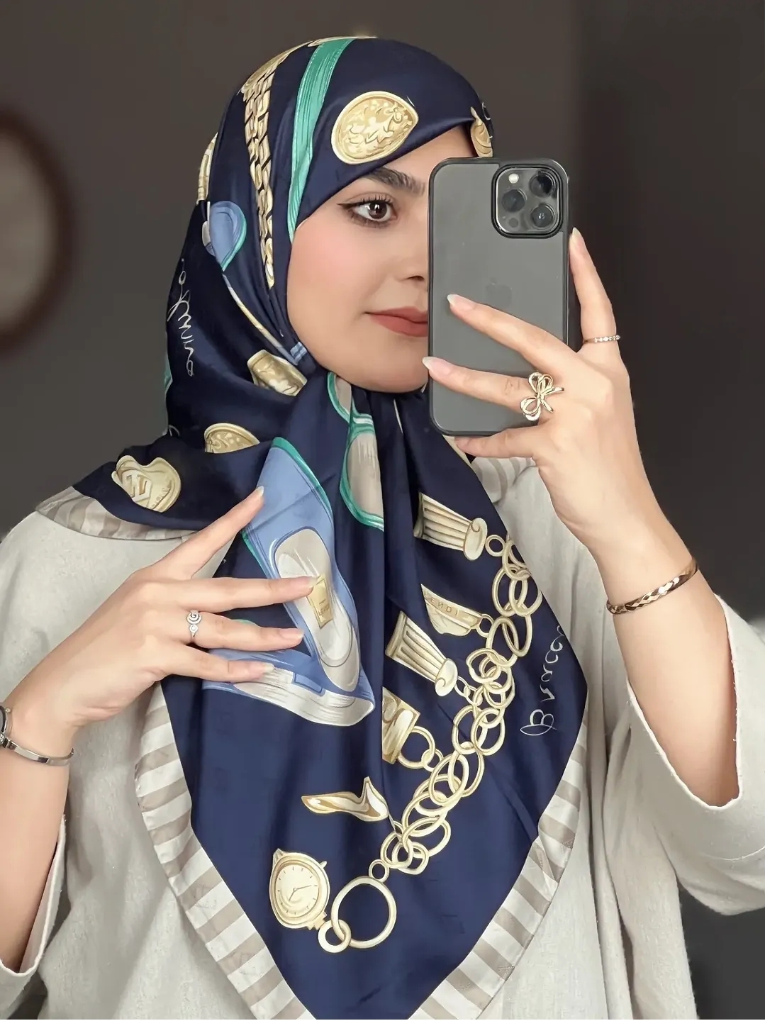 روسری ابریشم ژاکارد وارداتی
