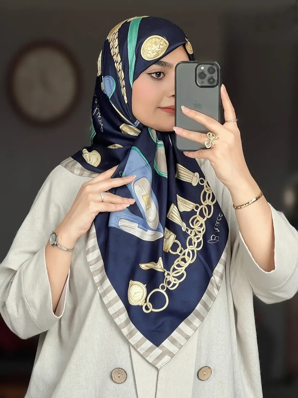 روسری ابریشم ژاکارد وارداتی