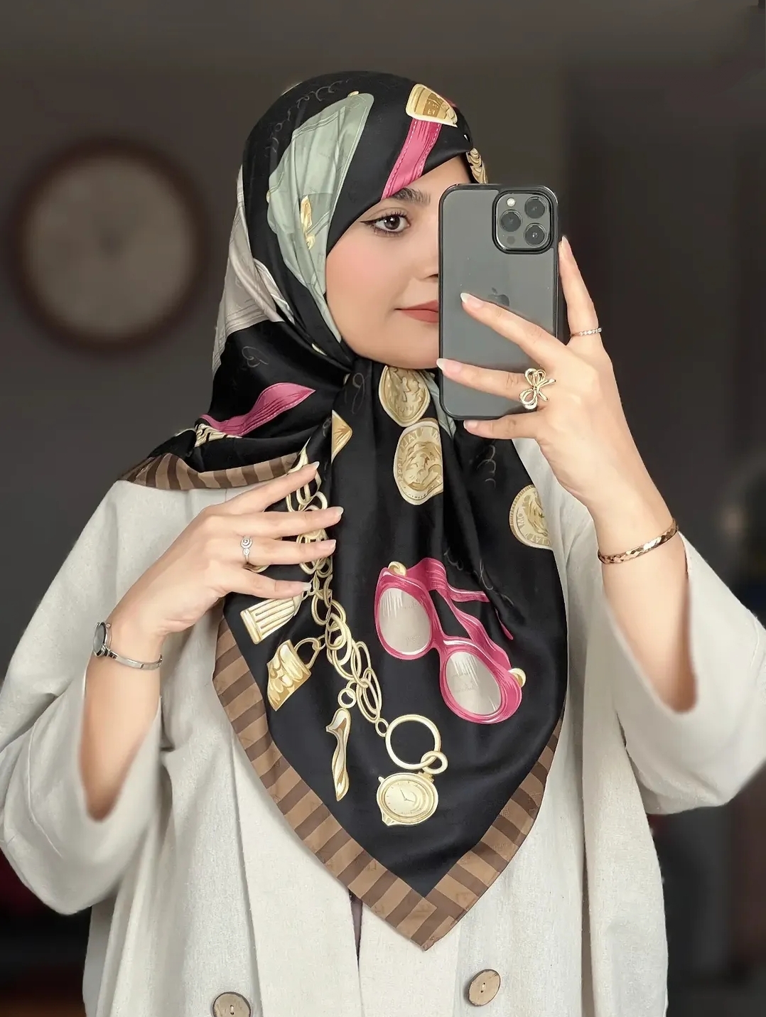 روسری ابریشم ژاکارد وارداتی