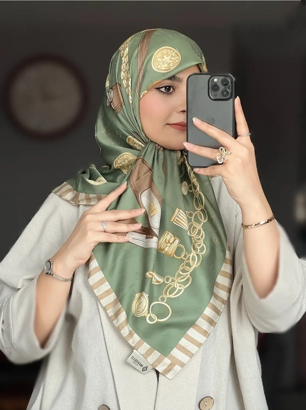 روسری ابریشم ژاکارد وارداتی