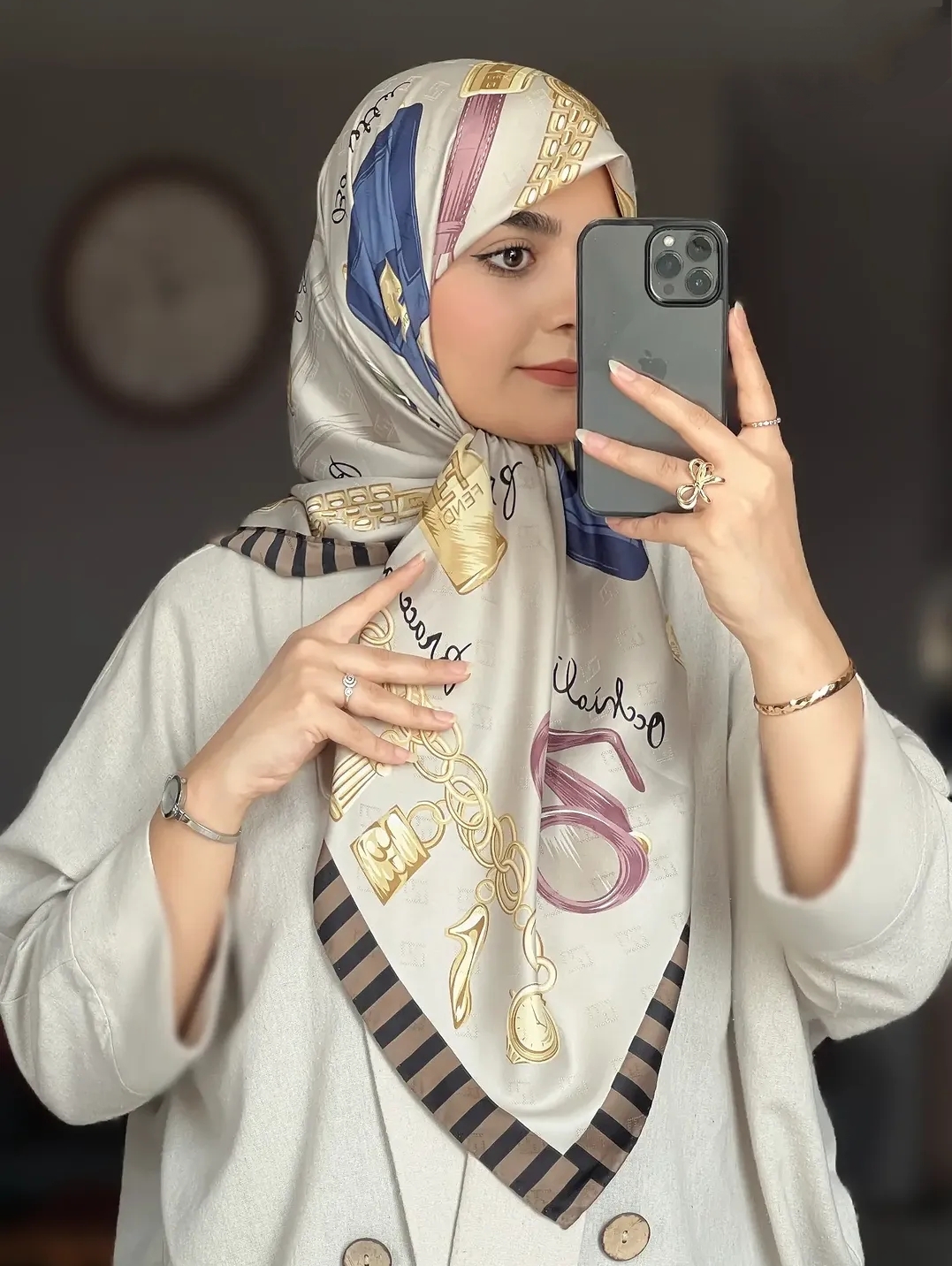 روسری ابریشم ژاکارد وارداتی