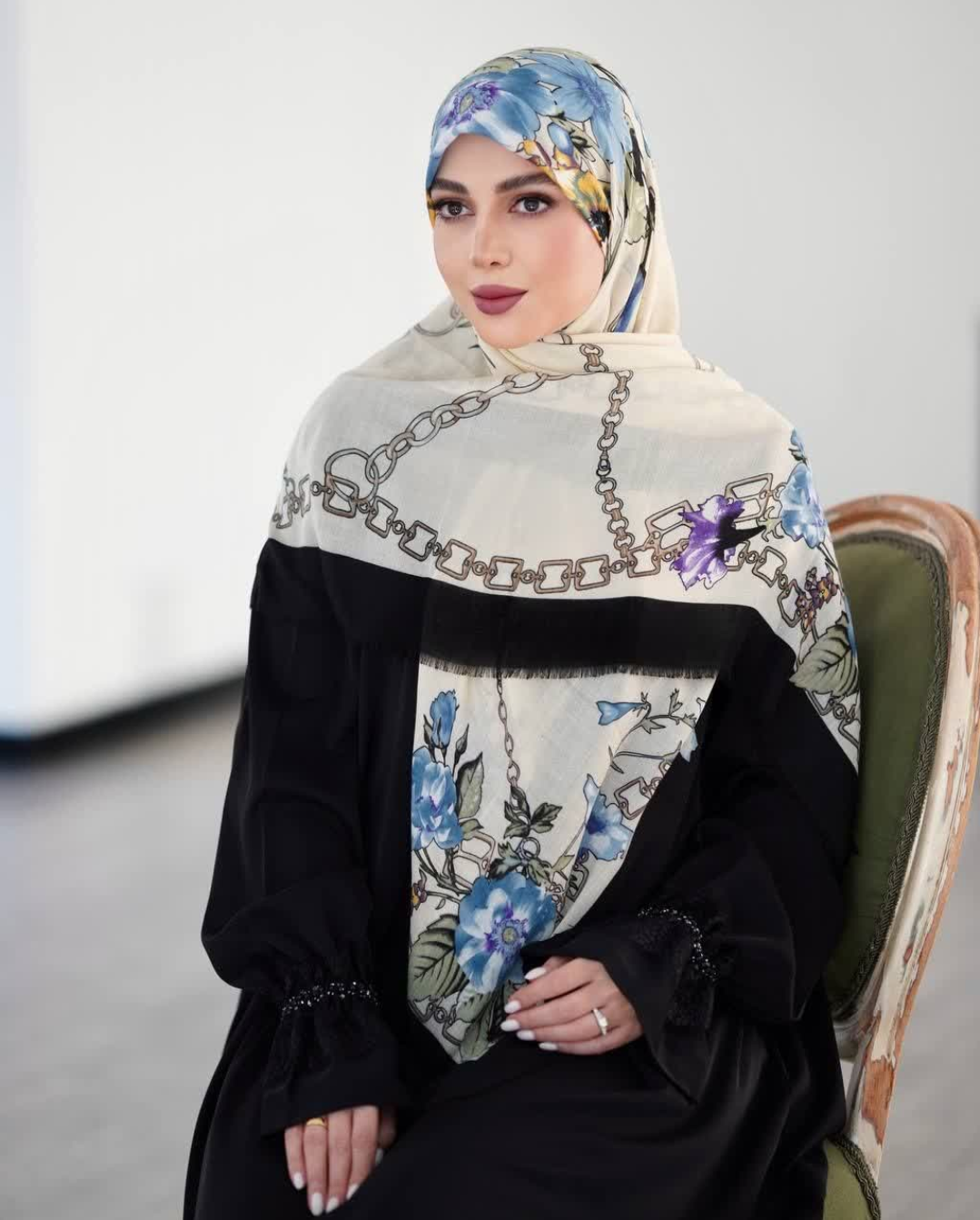 روسری نخی خنک وارداتی دور ریش