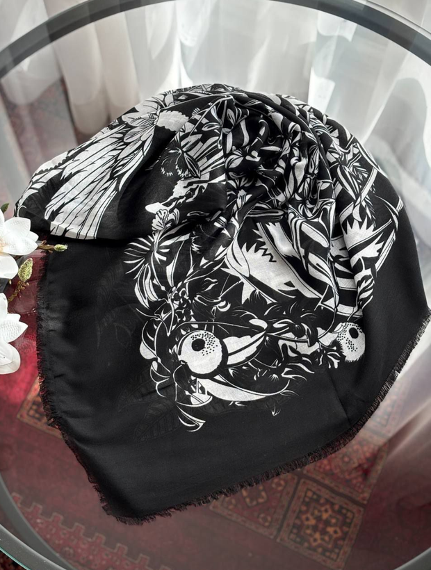 روسری نخی خنک وارداتی دور ریش
