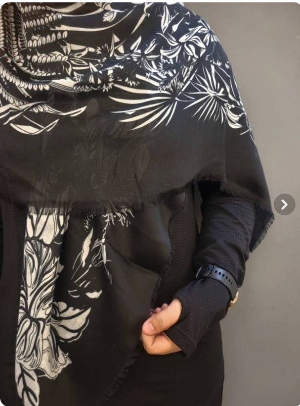 روسری نخی خنک وارداتی دور ریش