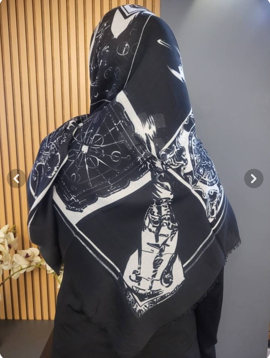 روسری نخی خنک وارداتی دور ریش