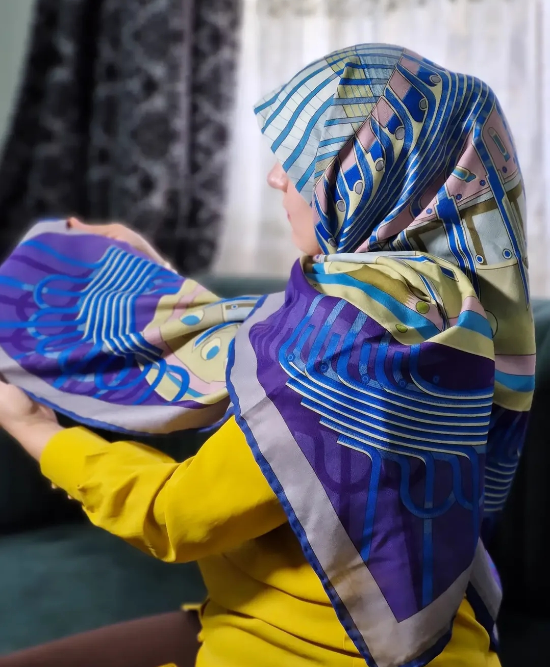 روسری کشمیر وارداتی دو رو