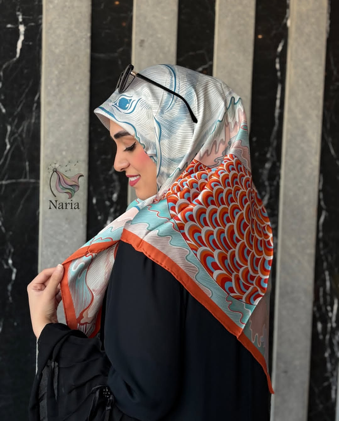 روسری ابریشم اورجینال دو رو