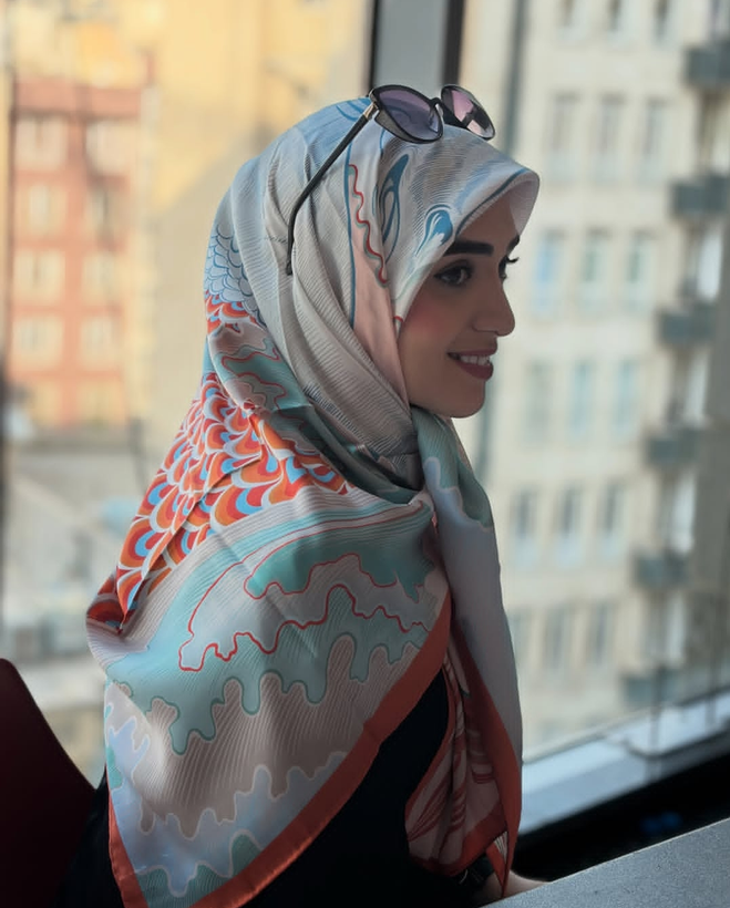 روسری ابریشم اورجینال دو رو