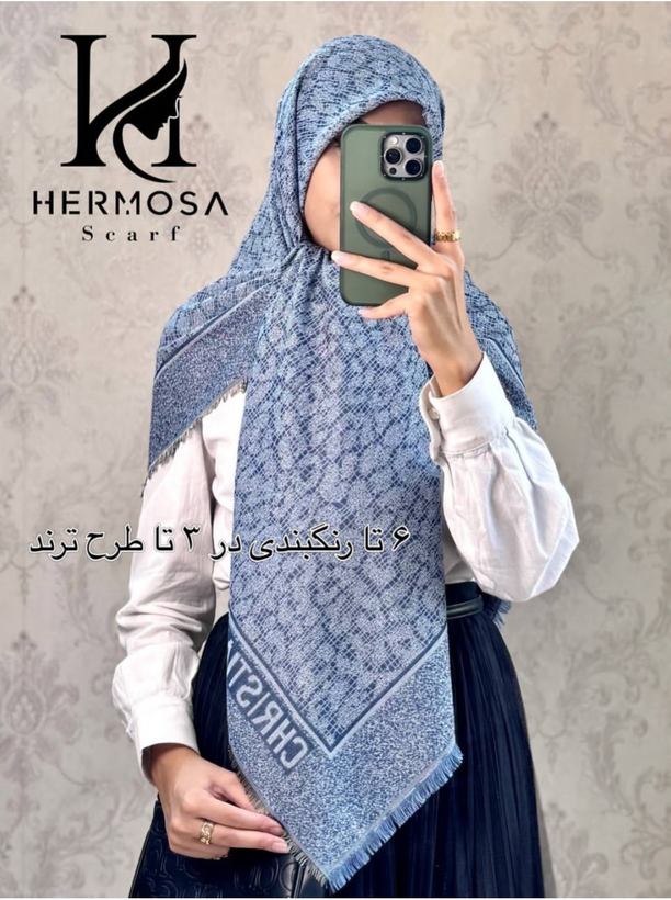 روسری کشمیر دونه برفی