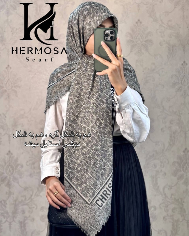 روسری کشمیر دونه برفی